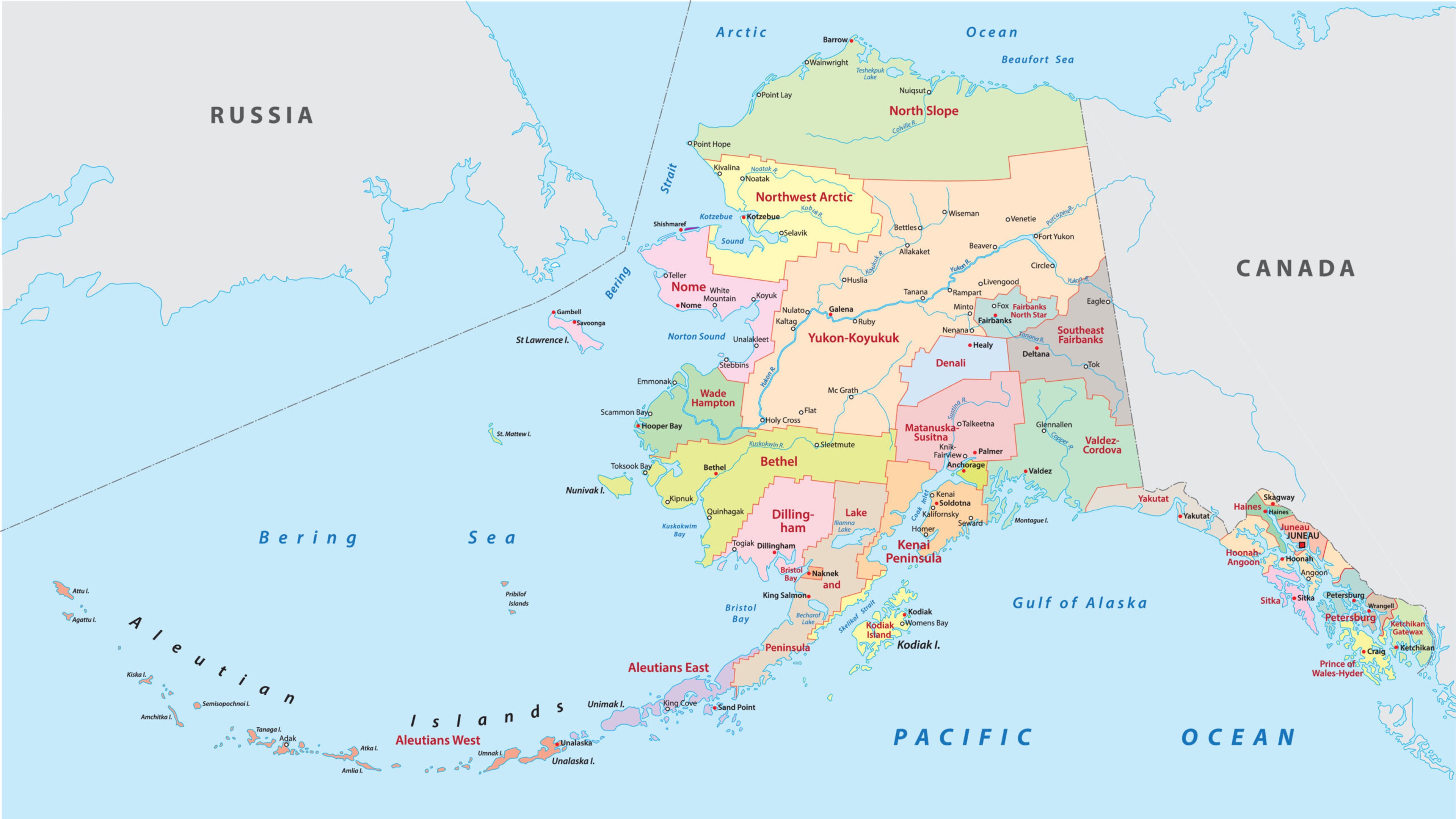 Alaska map/Shutterstock