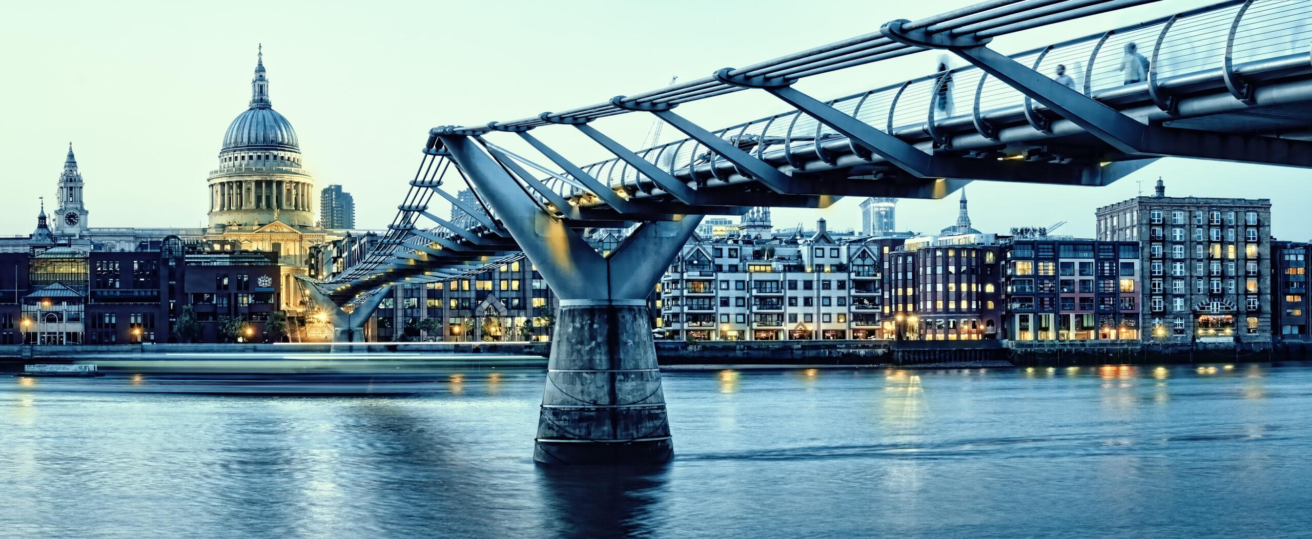 London Millennium Footbridge and a view of St. Paul's/Shutterstock