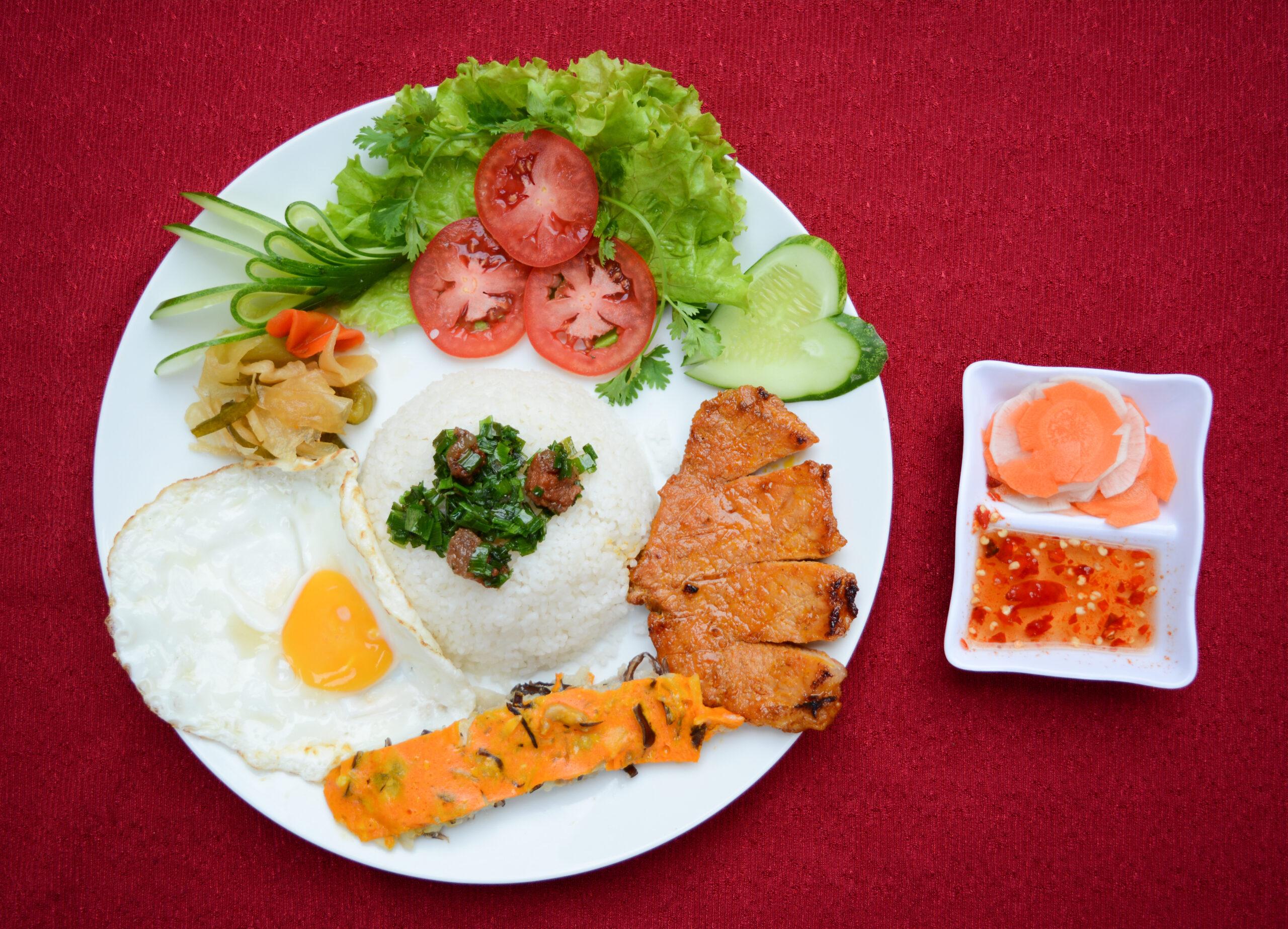 Com Tam may be made of pork, egg and meatloaf./Shutterstock