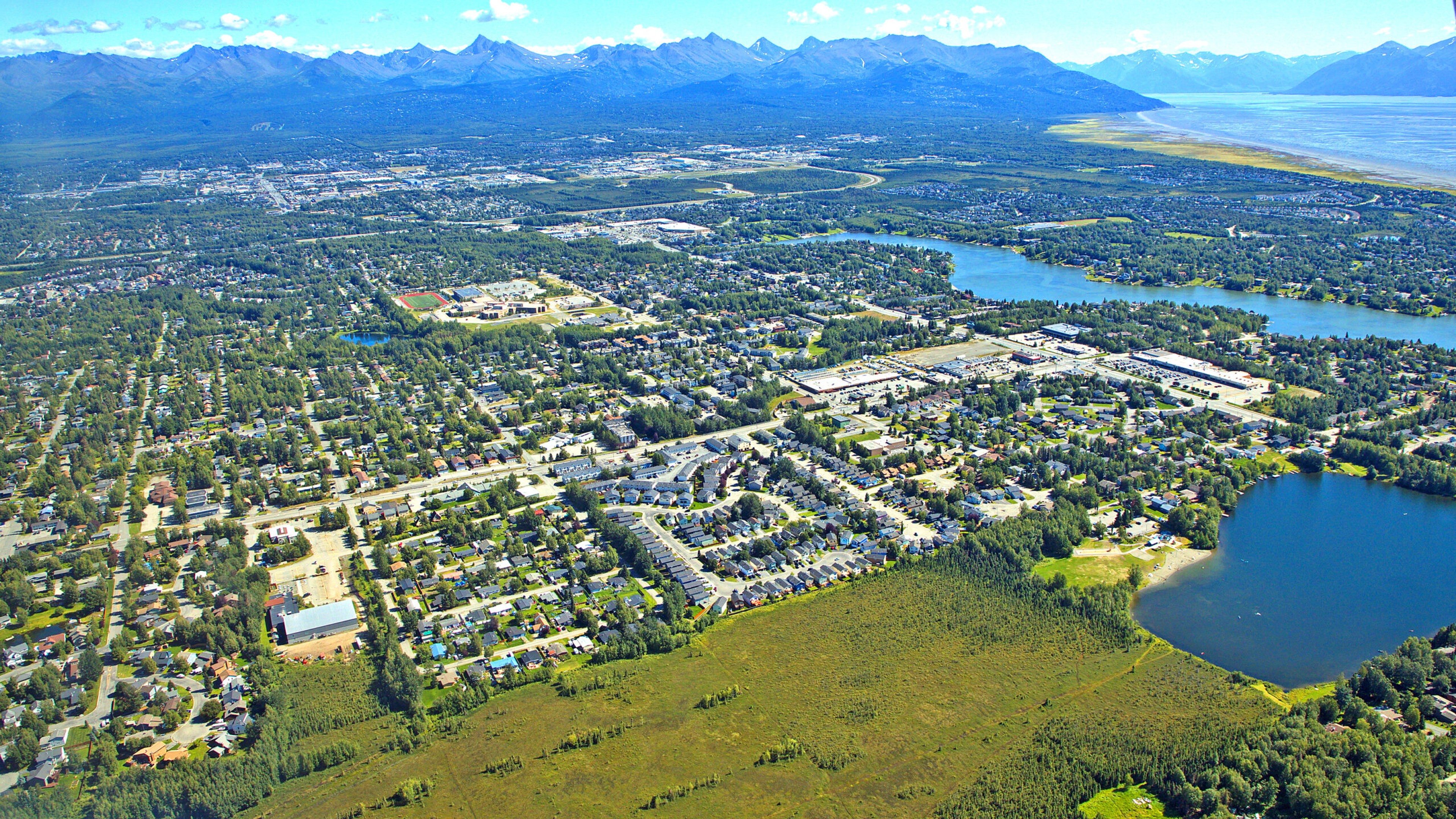 Approach to Anchorage in Alaska,United States,North America