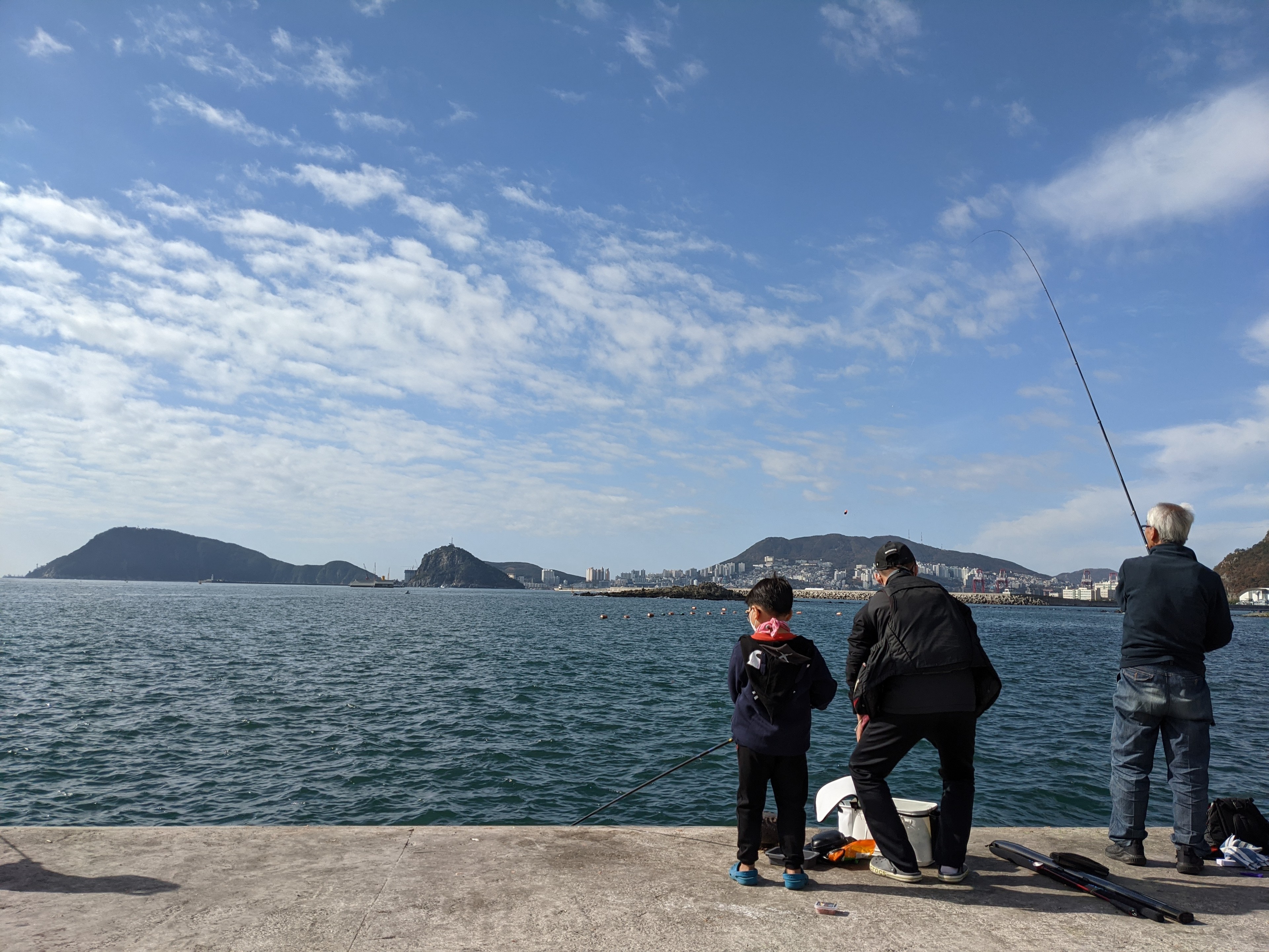 A young boy fishing on the Pier./Andrew Evans