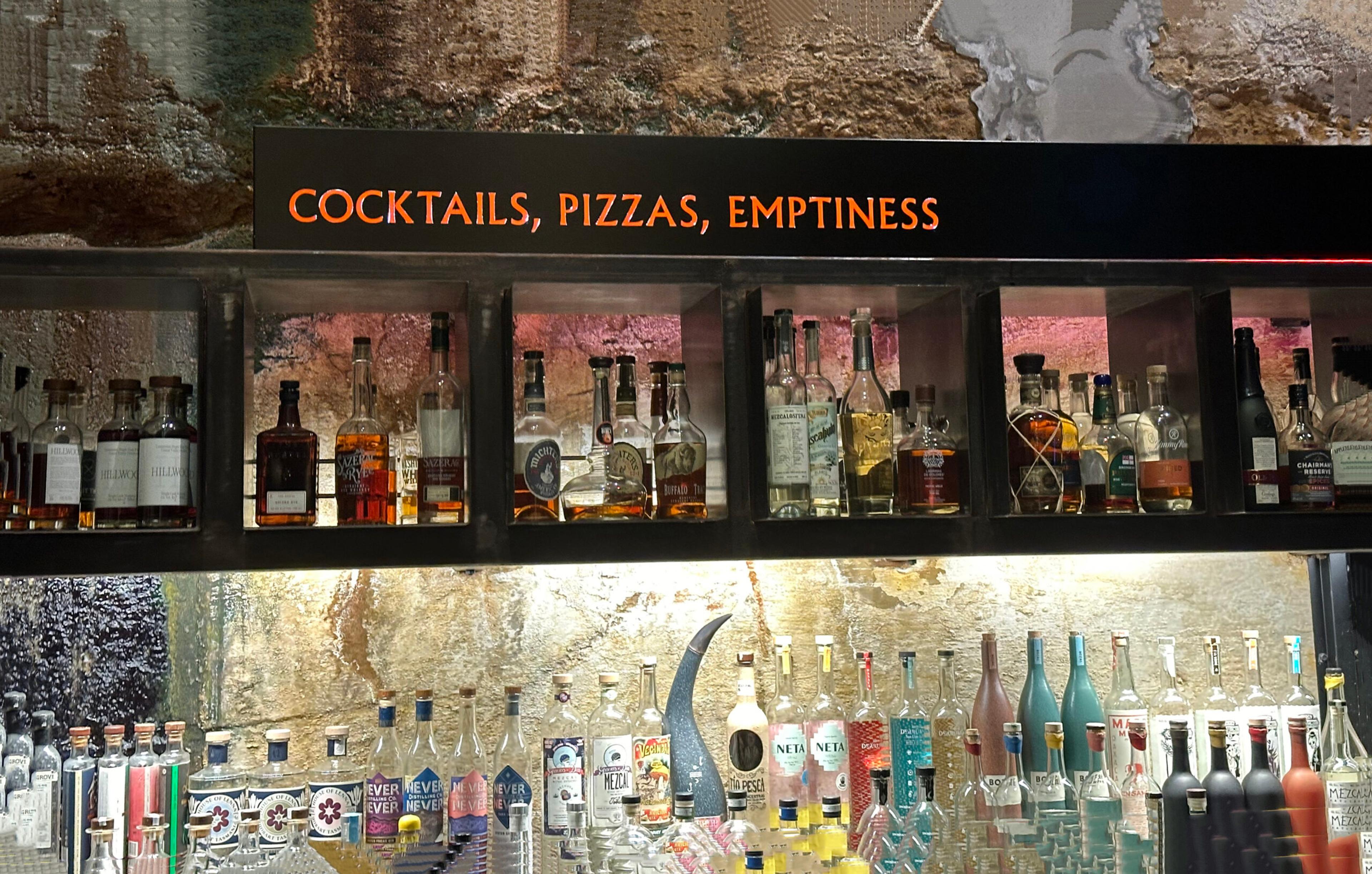 A bar at MONA promises food, drink and a whole lot of nothing./Photo by Ellen Uzelac for Silversea