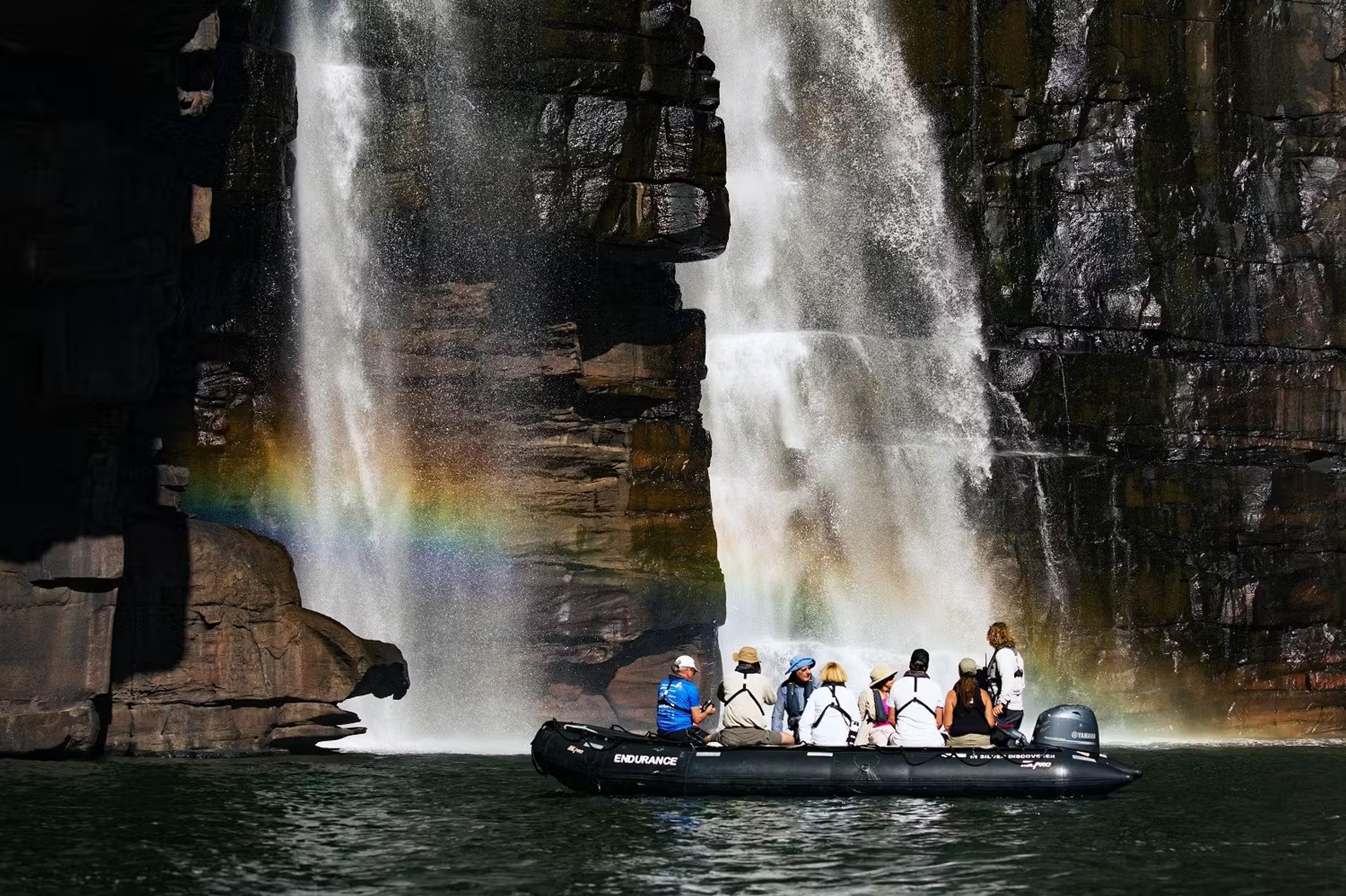 Zodiacs can get you closer to the places that demand a closer look, with or without disembarking as in the Kimberley in Western Australia./Silversea photo