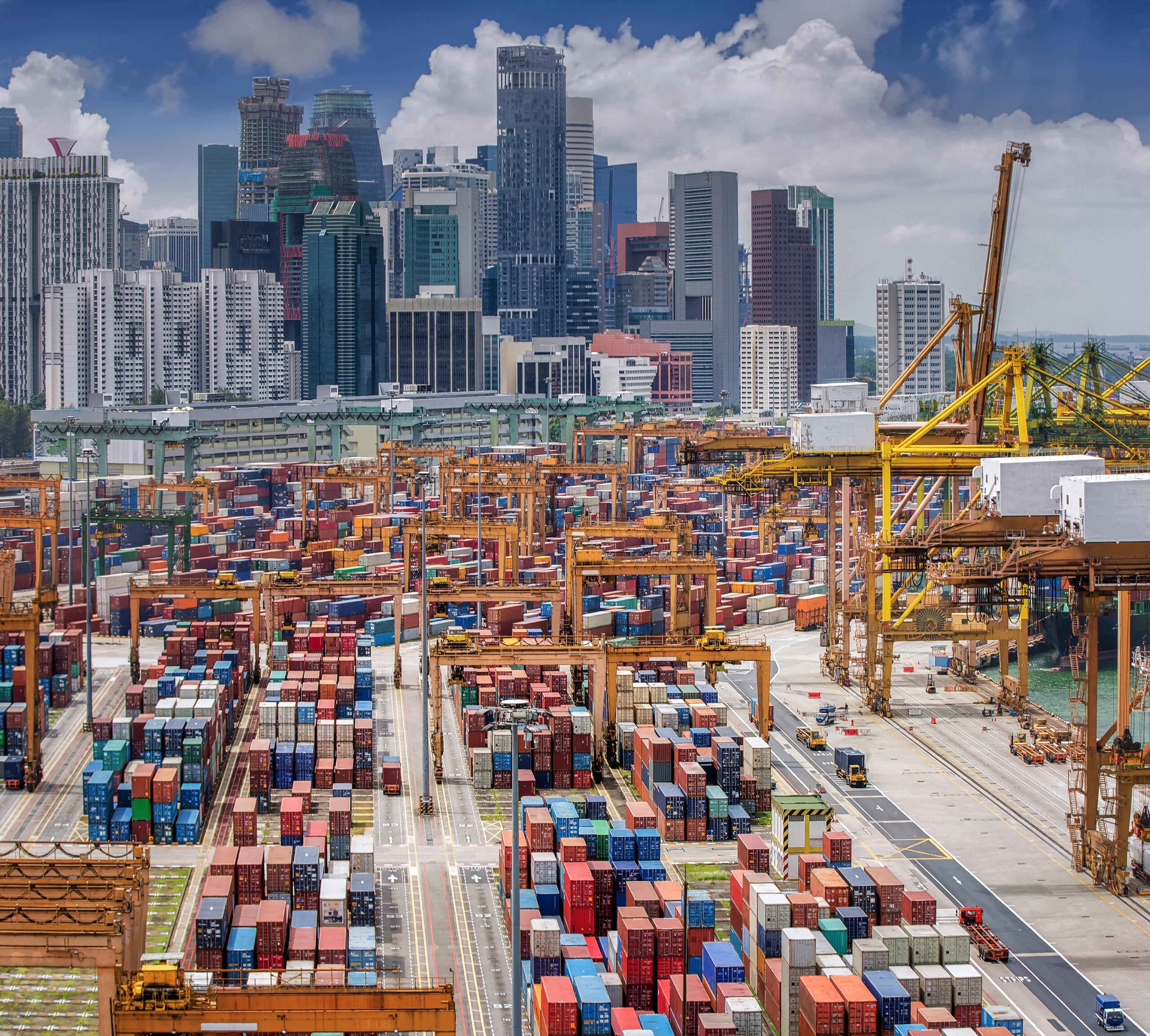 Ports, including Singapore (pictured), are notoriously busy places so if you're meeting someone for the day, choose an obvious place and be sure to carry a cell phone./Shutterstock