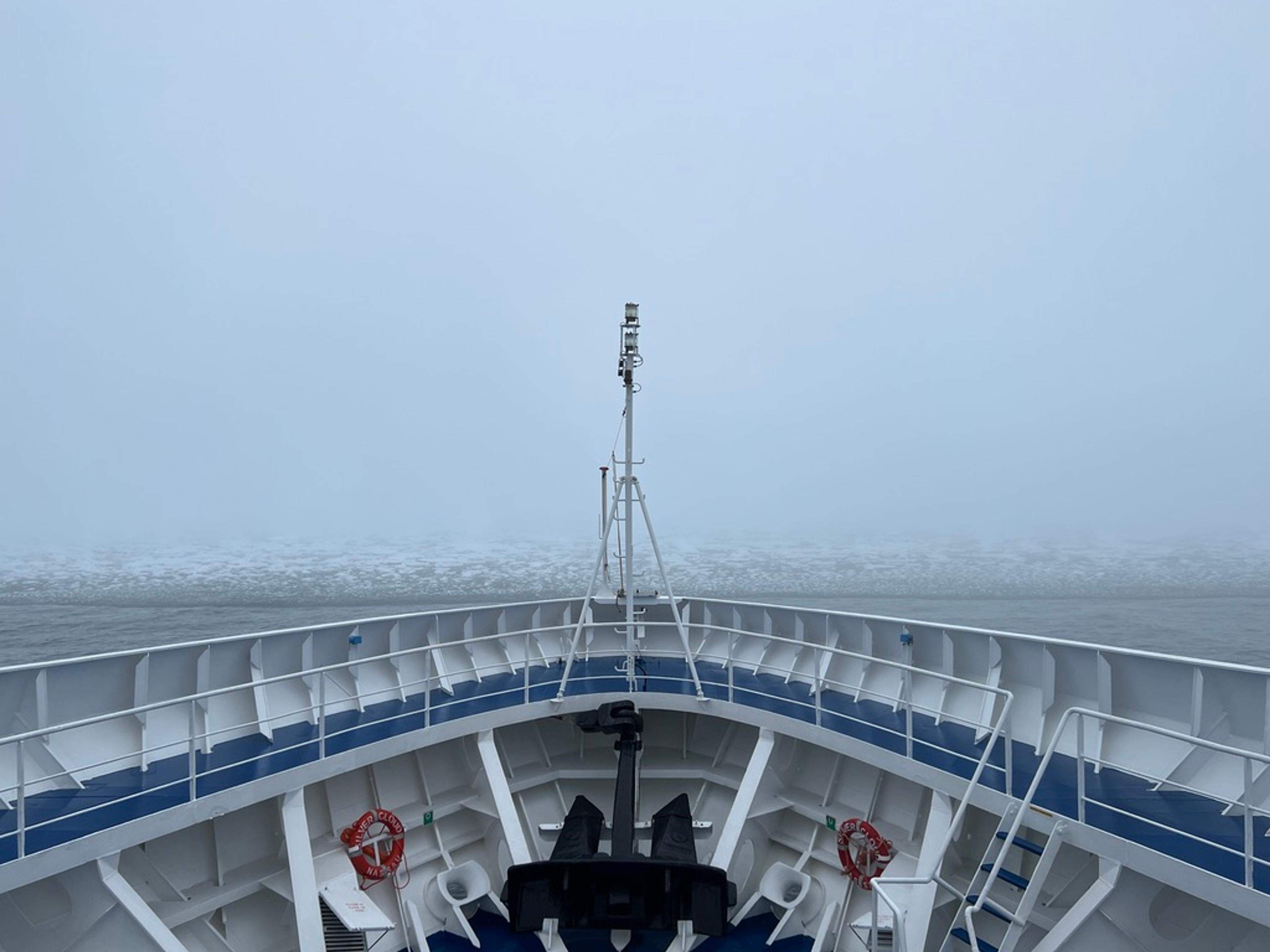 Approaching the ice edge in Arctic Svalbard/Photo by Andreas Nuessel for Silversea.