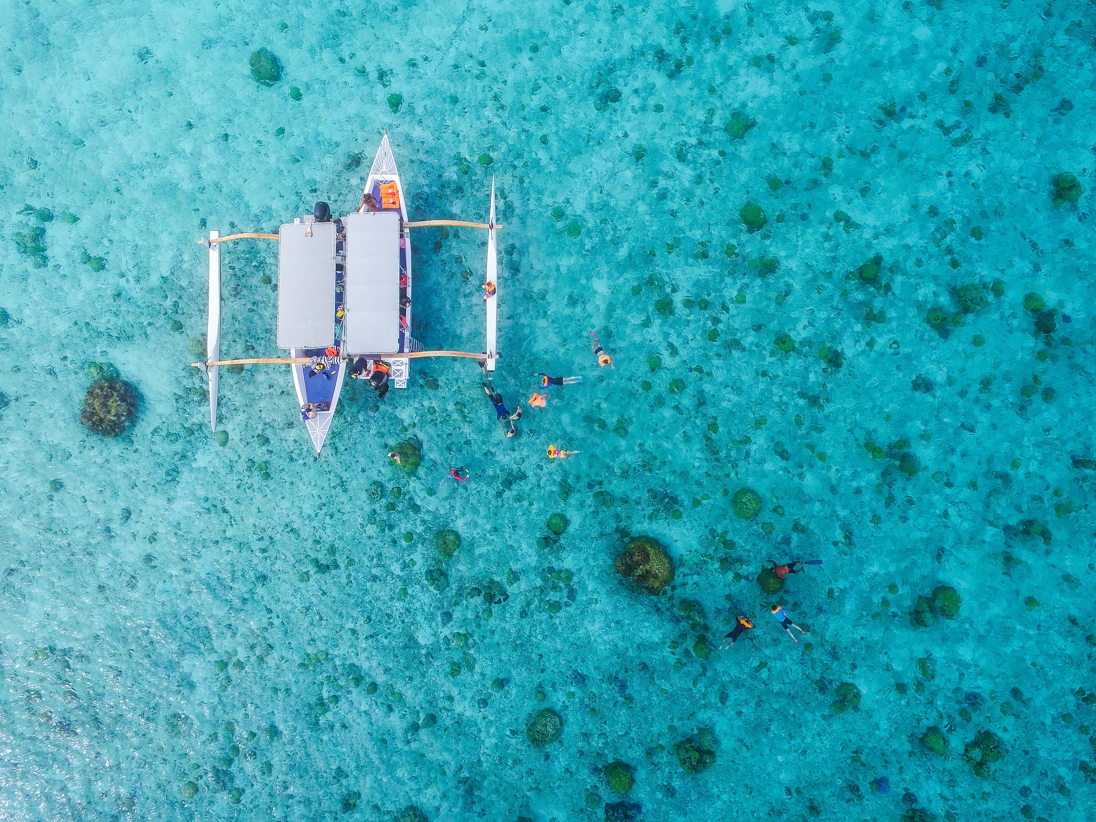 A traditional Tahitian canoe