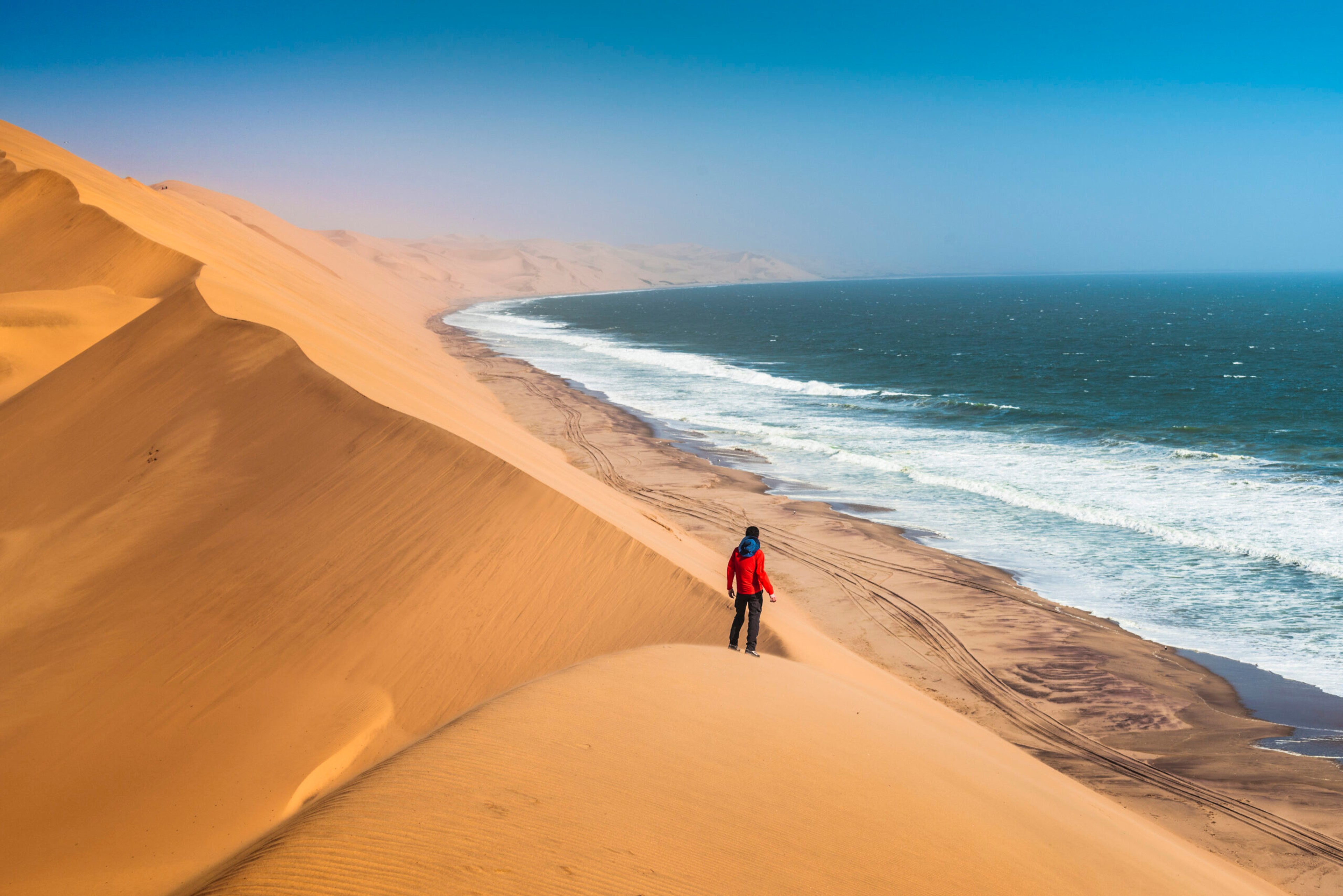 Walvis Bay, Namibia, gets almost no rain but is often foggy./Getty Images
