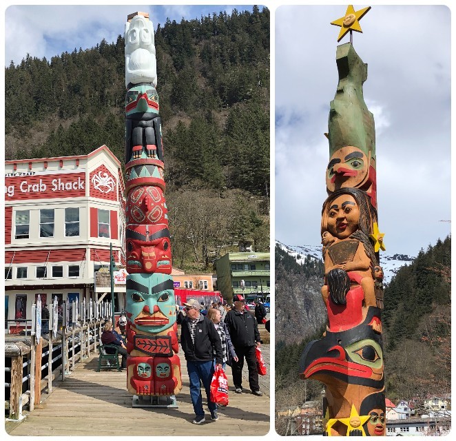 Totem poles on Juneau's new totem trail/Photos by Kristi Switzer