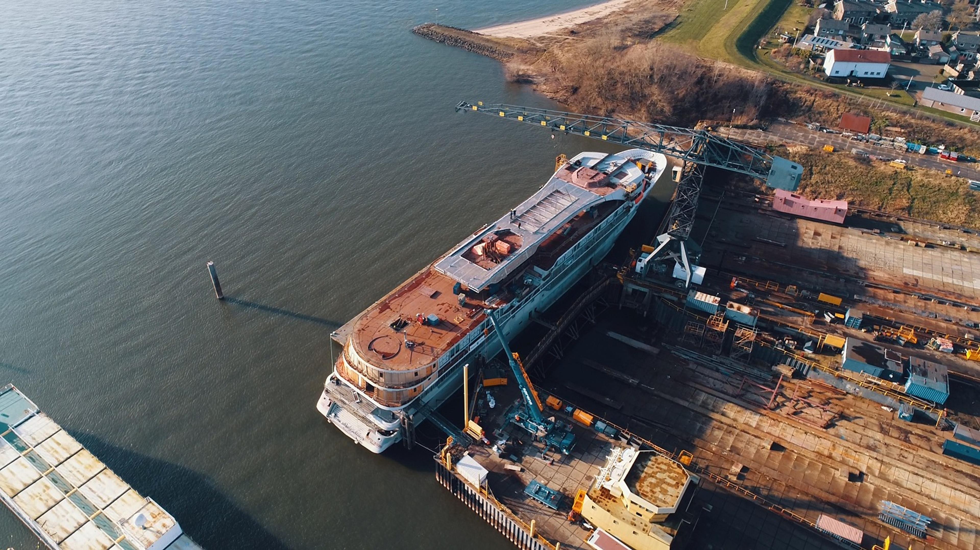 Silver Origin at De Hoop Shipyard, Lobith, the Netherlands/De Hoop Shipyard