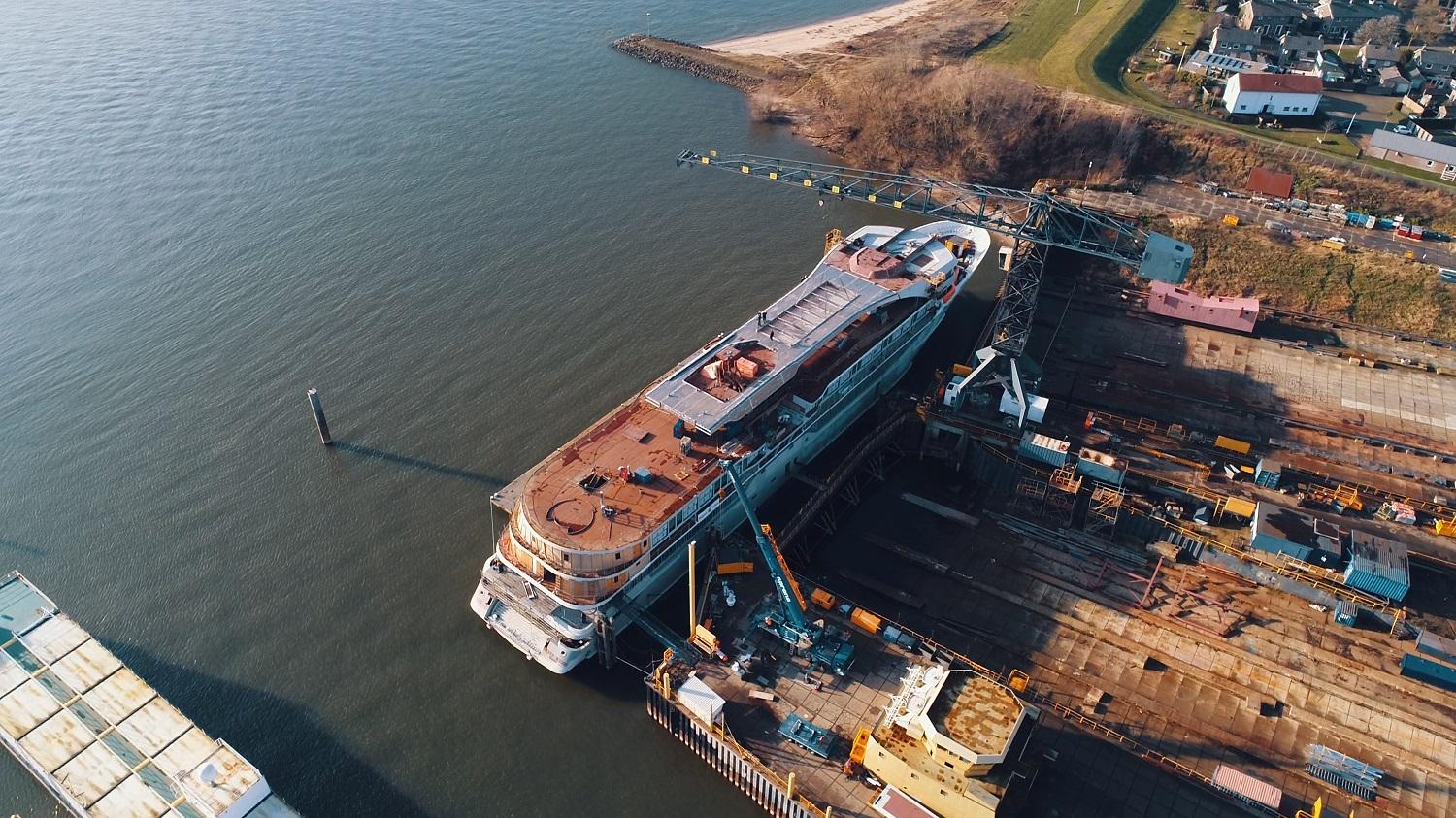 Silver Origin at De Hoop Shipyard, Lobith, the Netherlands/De Hoop Shipyard