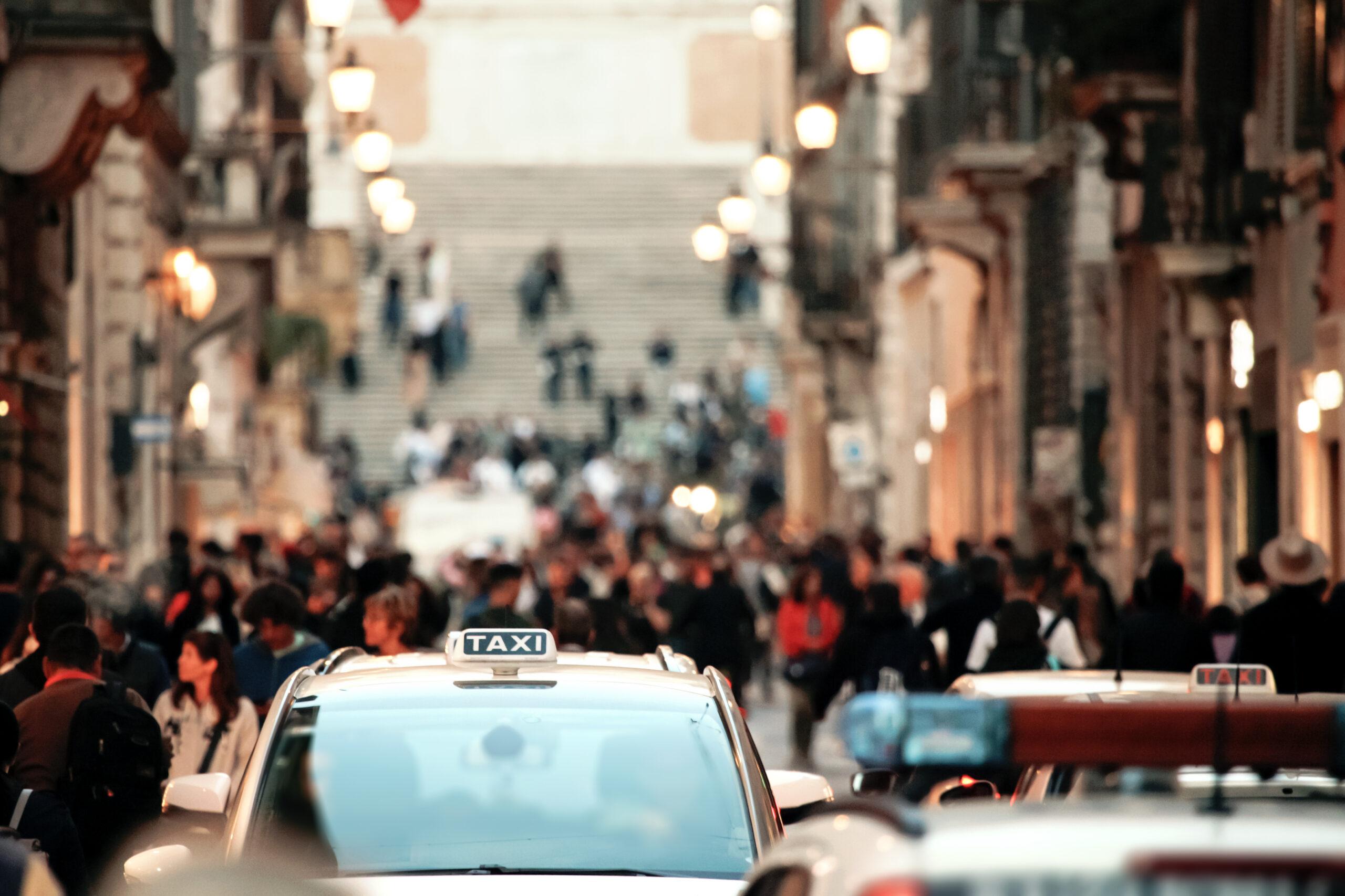 How crowded is Rome? Try the taxi test: Calculate how long it takes to hail a cab. On Via Condotti, the jammed streets hint at the answer. /Getty images