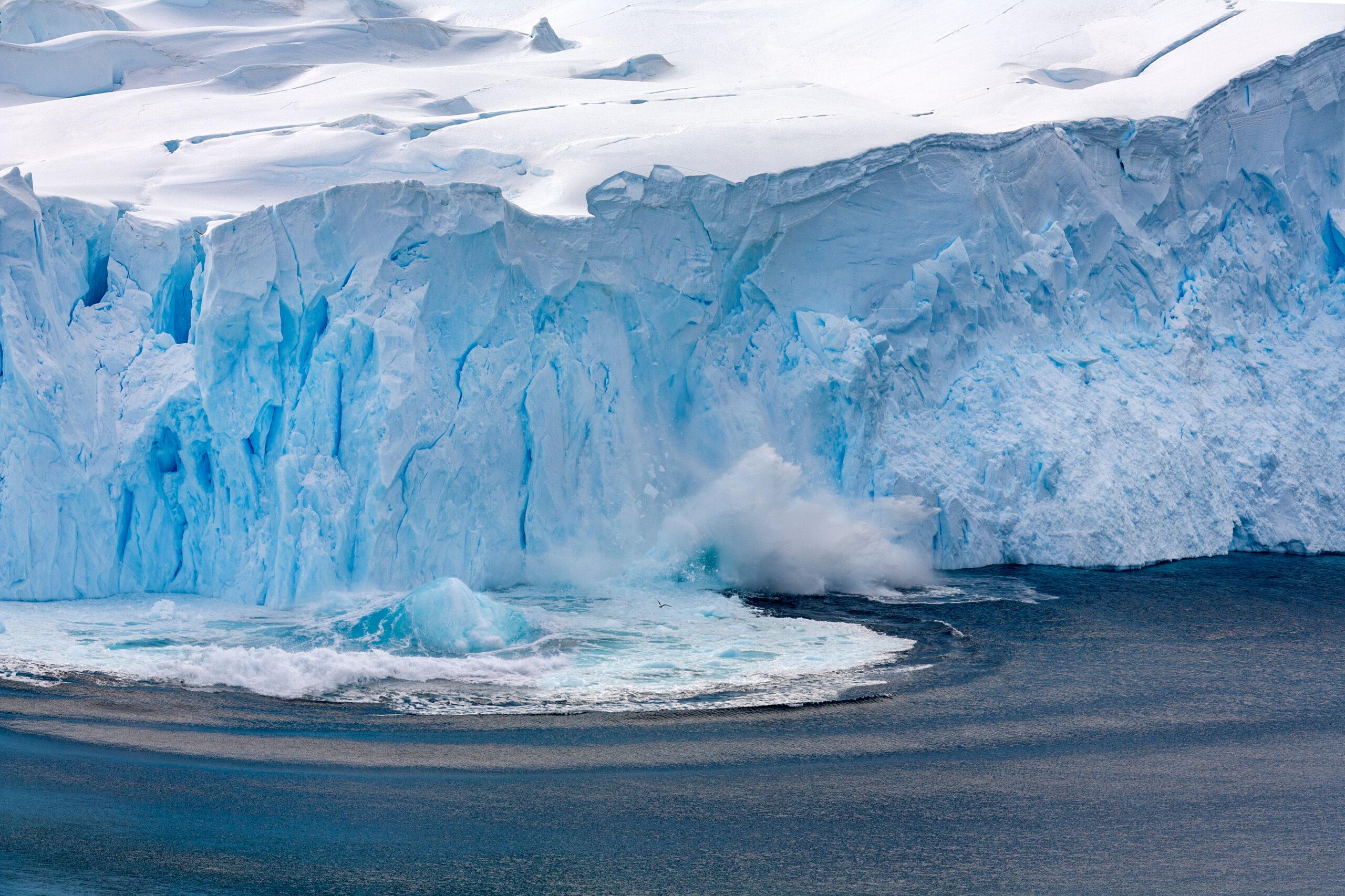 Calving in Neko Harbor, Antarctica./Shutterstock
