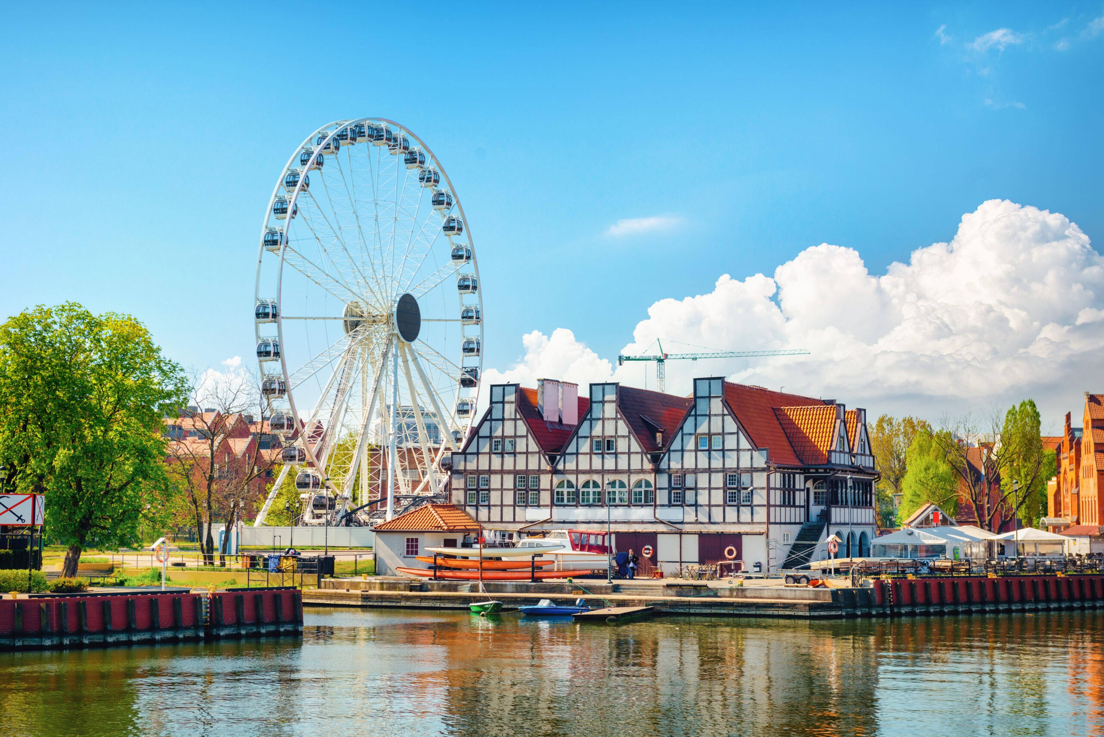 Ferris wheel in the city of Gdansk Poland/Getty Images