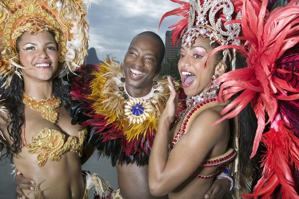 Dancers at Rio de Janeiro’s famous Carnival celebration