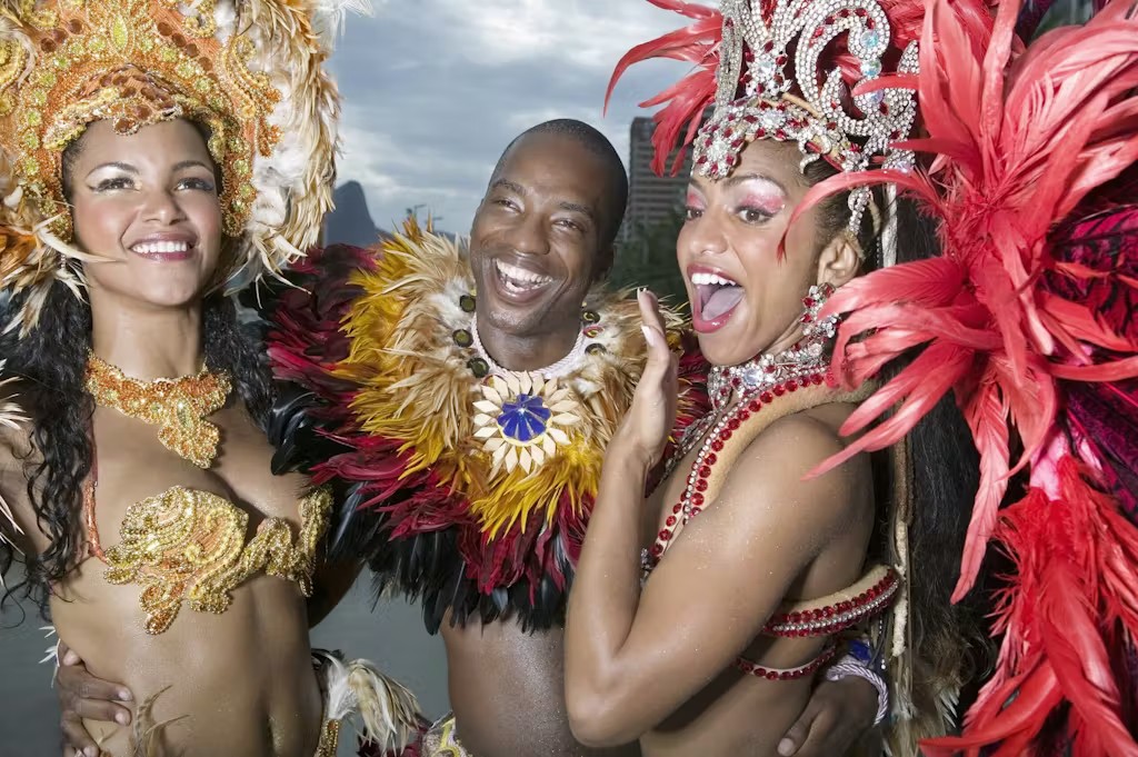 Dancers at Rio de Janeiro’s famous Carnival celebration