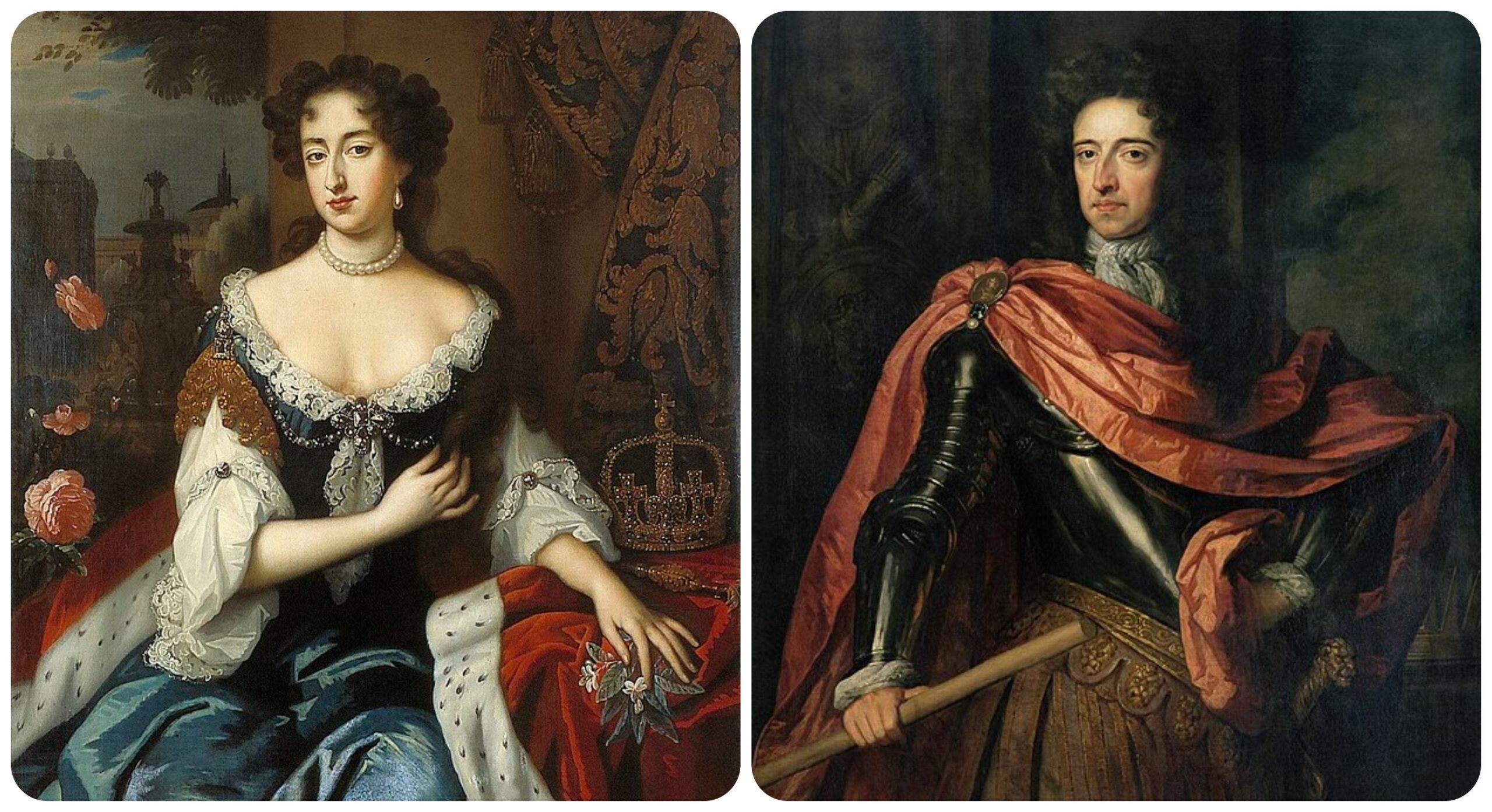 Queen Mary and William III/Portrait of Willliam National Galleries of Scotland; portrait of Mary Cultural Heritage Agency of the Netherlands