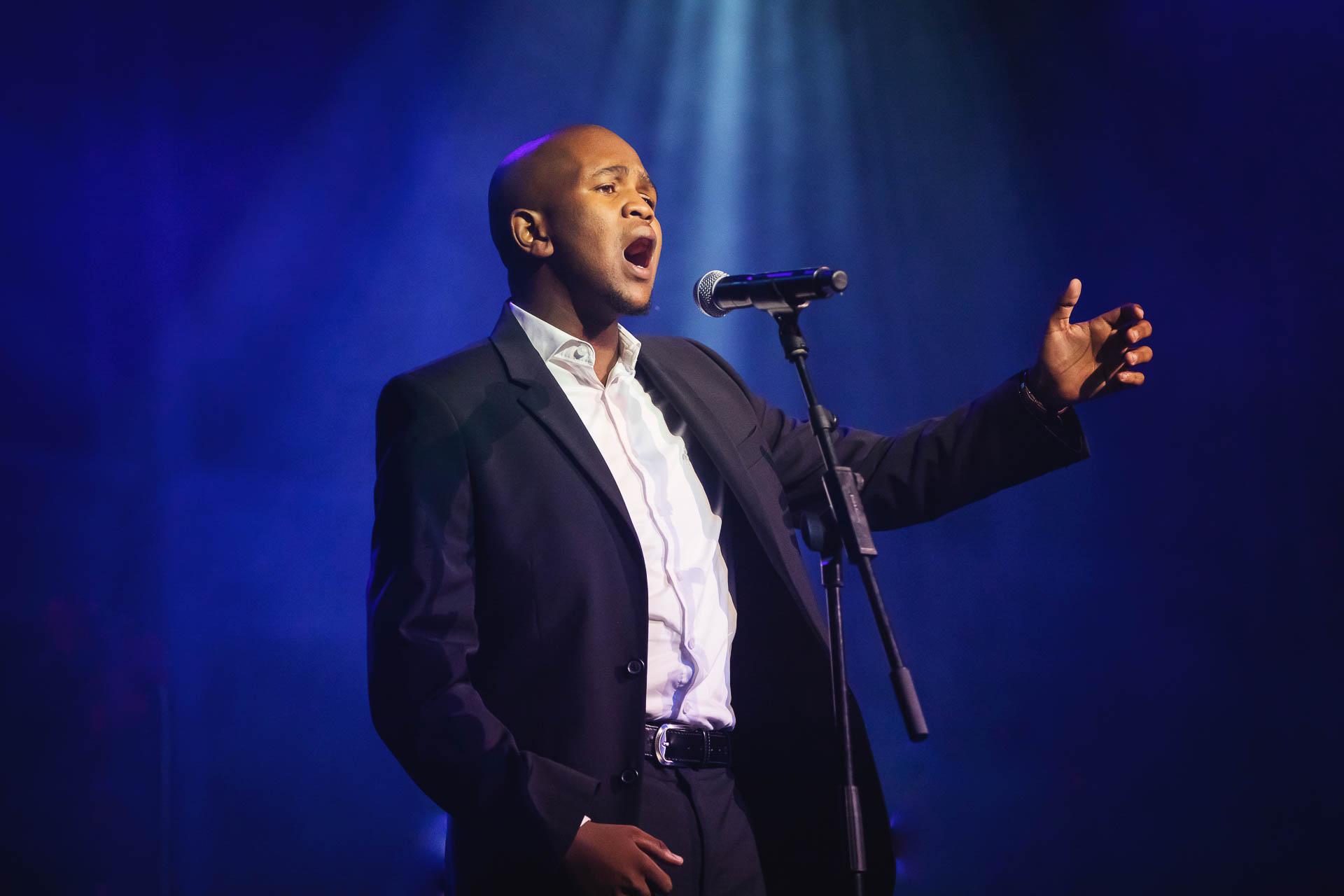 In Silversea's 2022 "Opera in the Quarry," the-18-year old Thandolwethu Longo sang “Bring Him Home” from the musical "Les Misérables."/Silversea Cruises