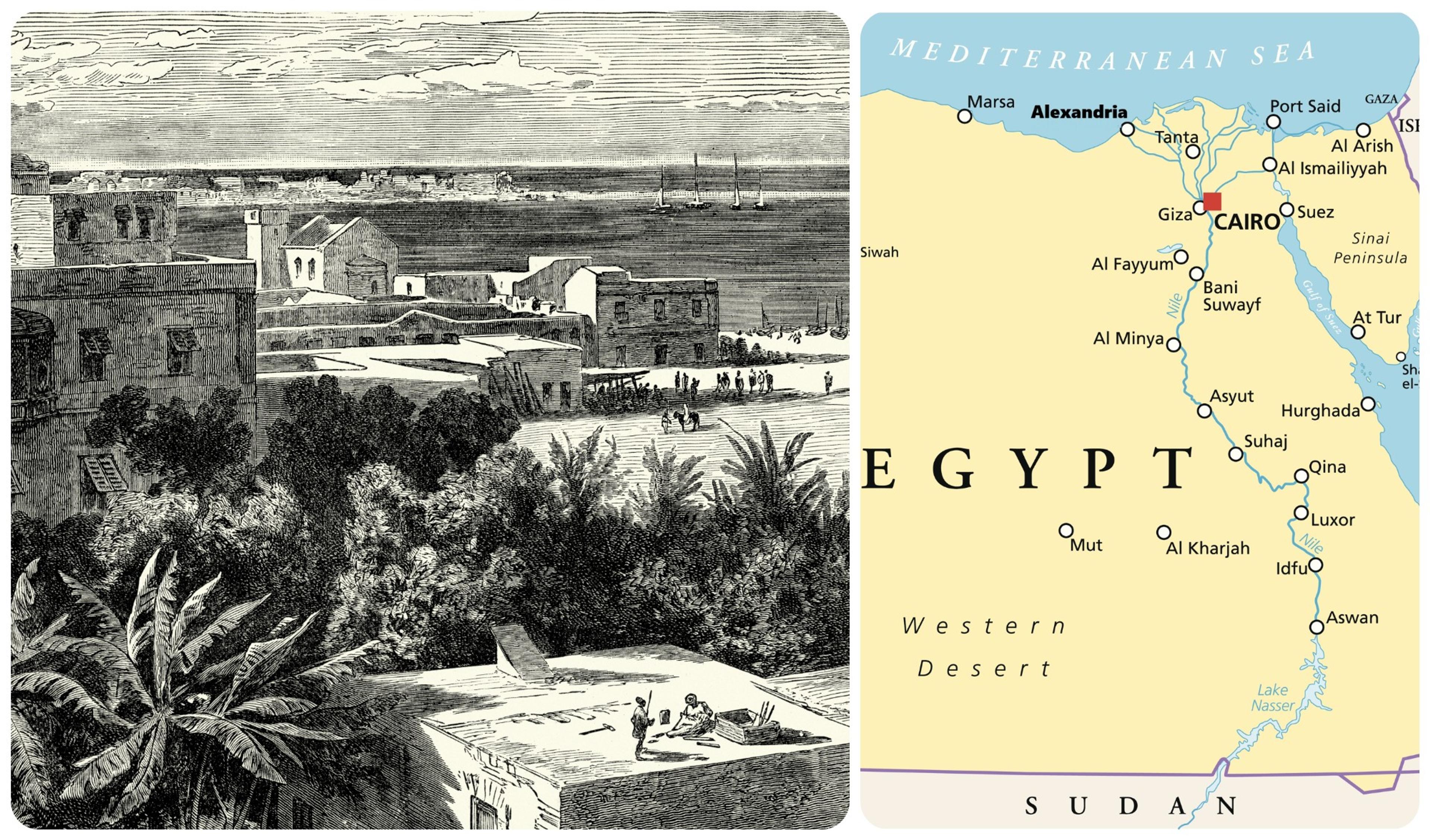 Old engraving of the harbor of Alexandria/Getty Images