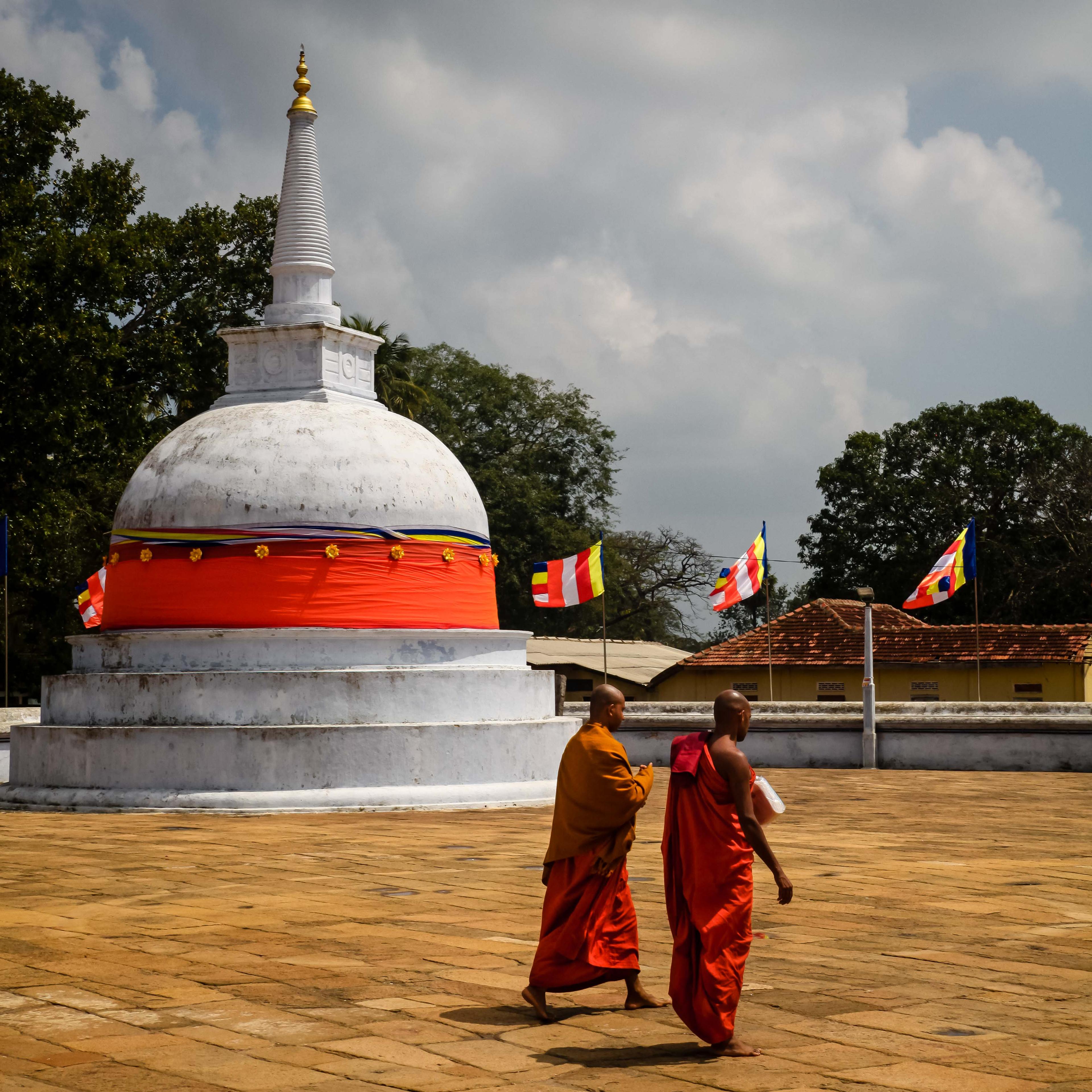 Buddhist monks in the Sacred City of Anuradhapura, Sri Lanka./David Jaffe