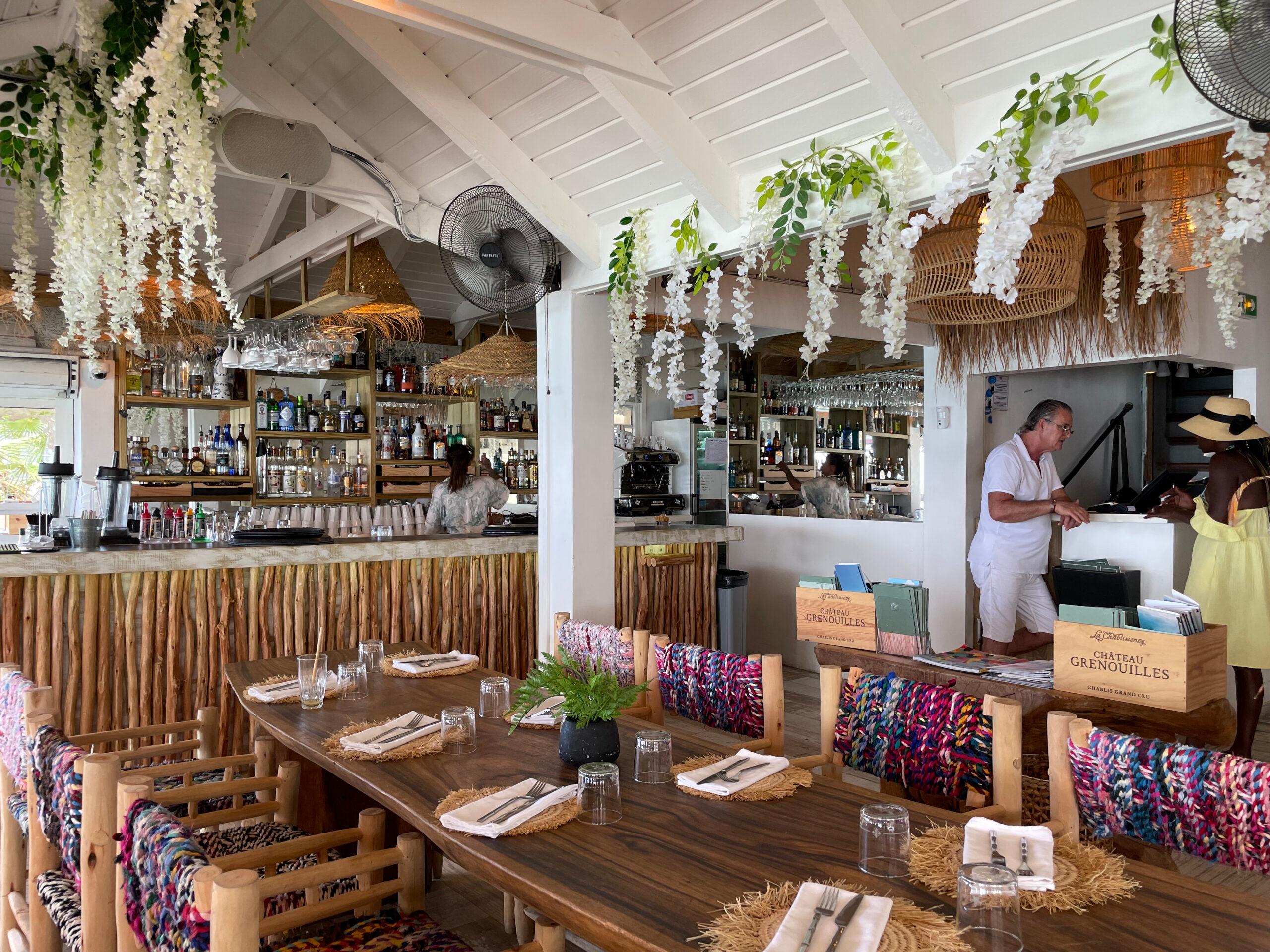 The Rainbow Cafe in Saint-Martin shows off its handmade furniture as well as its cuisine./Photo by Lina Zeldovich for Silversea