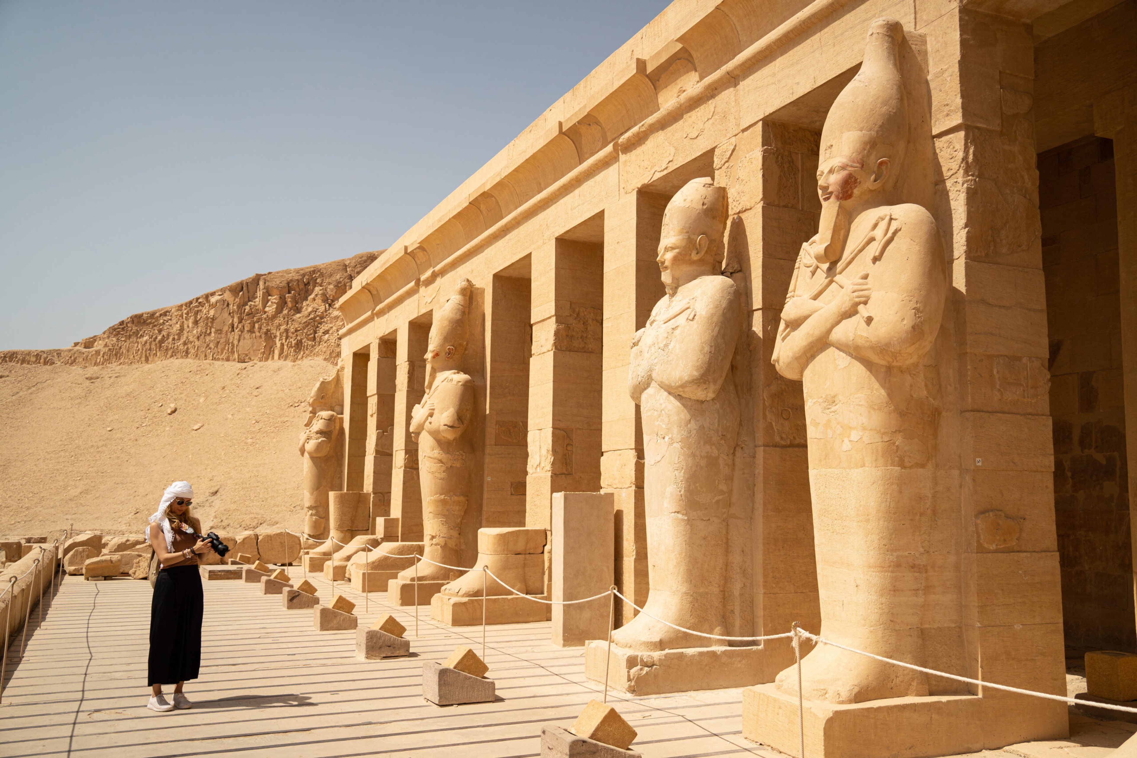 The incredible Temple of Queen Hatshepsut, a female king, Luxor Egypt/Getty Images