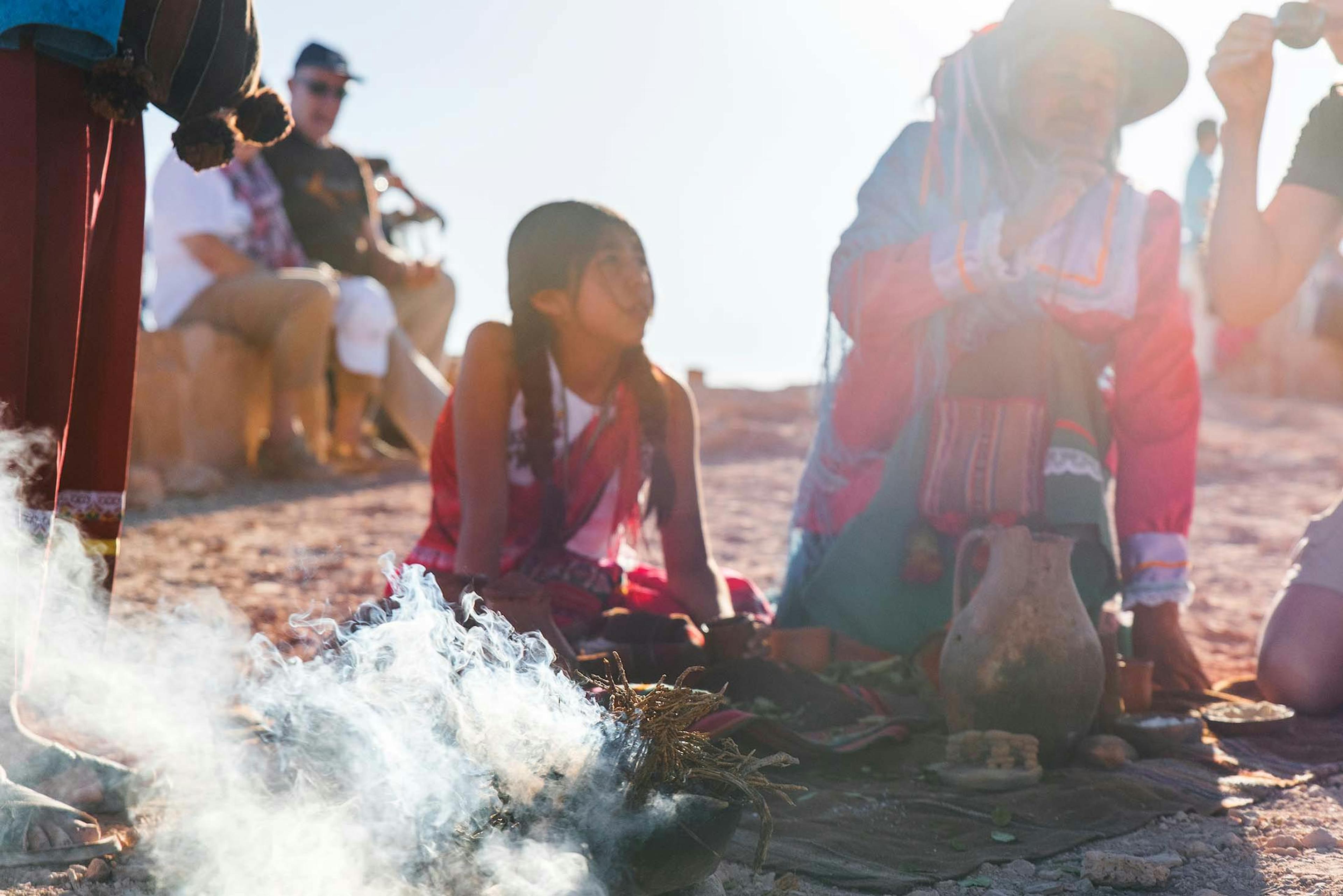 A Pachamama ceremony in Chile's Atacama Desert./Denis Elterman