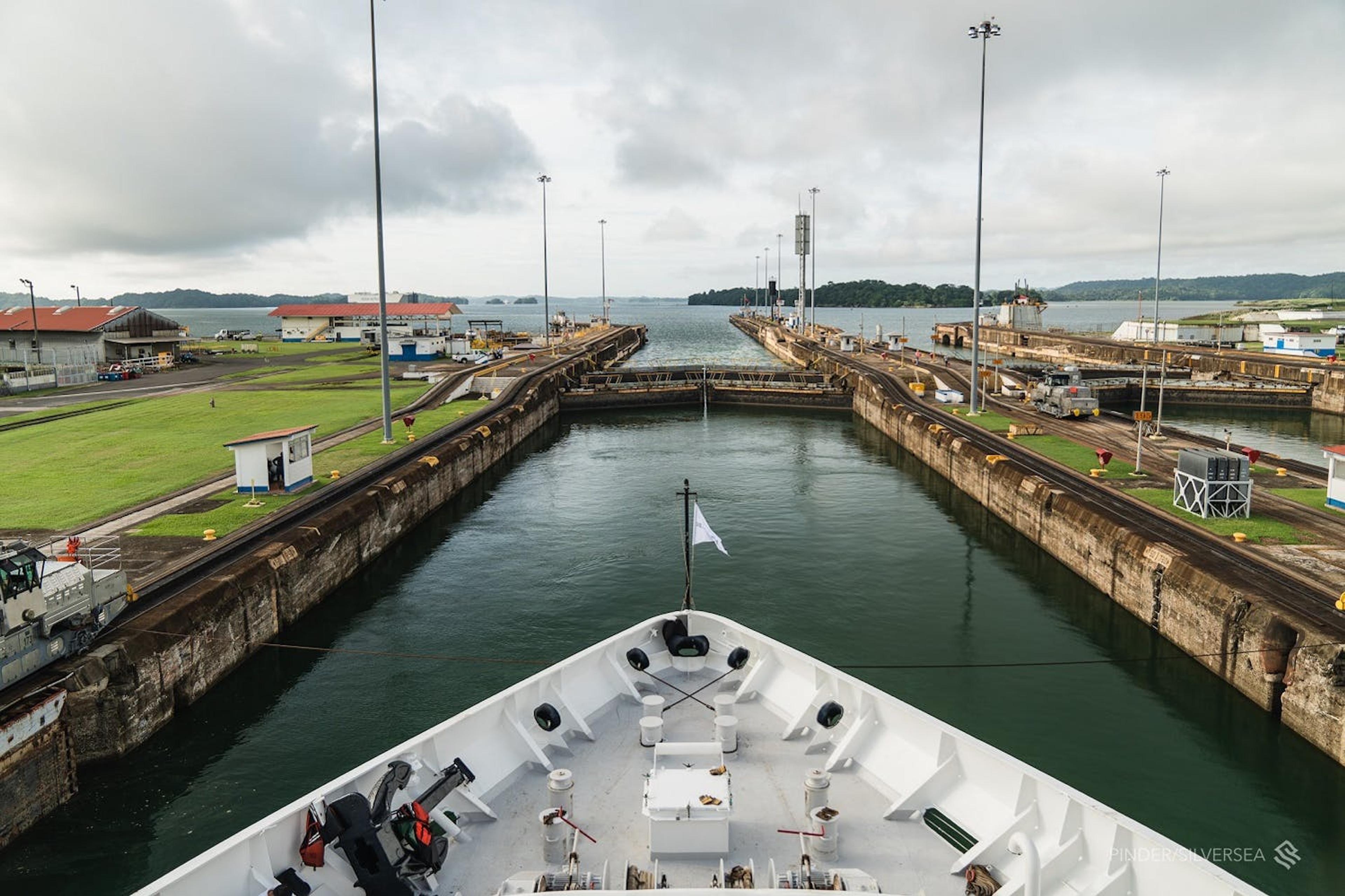 The Panama Canal is 48 miles long and connects the Pacific and Atlantic Oceans./Lewis Harrison-Pinder