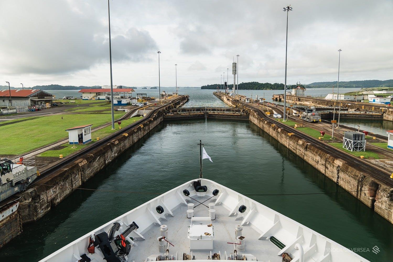 The Panama Canal is 48 miles long and connects the Pacific and Atlantic Oceans./Lewis Harrison-Pinder