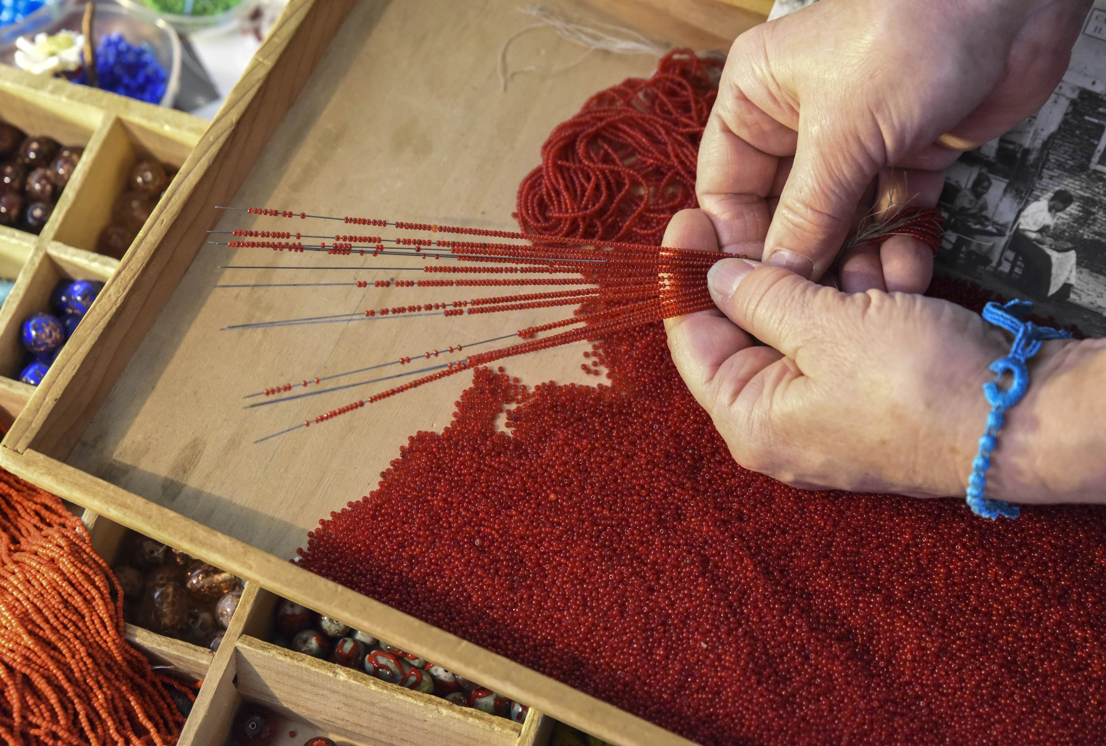 Making beads in the traditional way is important to Venetian artisans./ Photo by Ronan O'Connell.