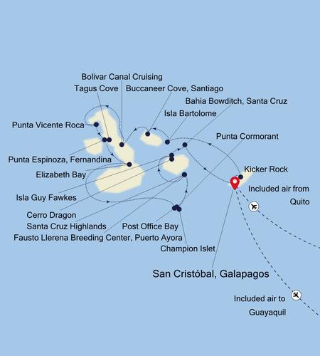 San Cristóbal, Galapagos nach San Cristóbal, Galapagos