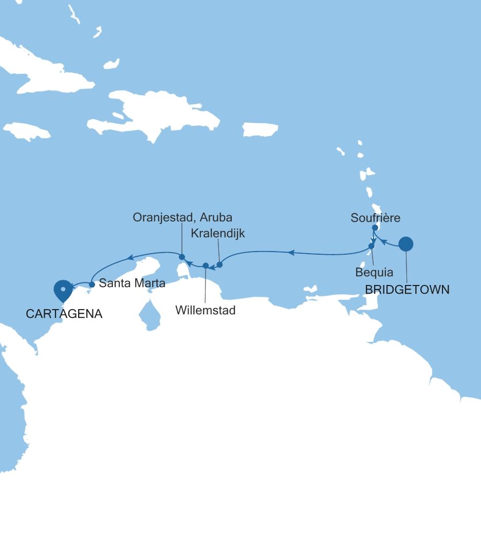 BRIDGETOWN TO CARTAGENA