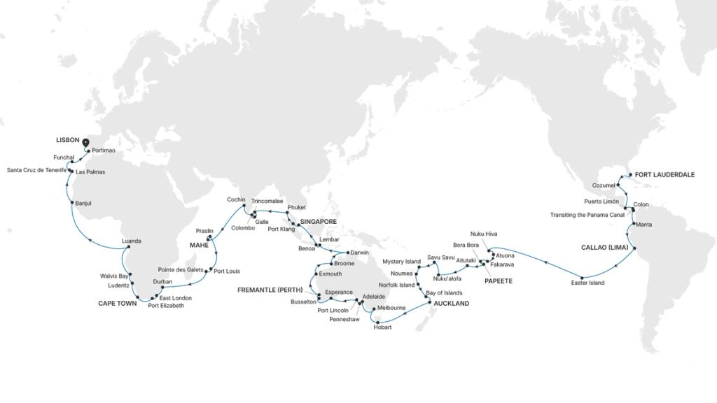 Map of the voyage