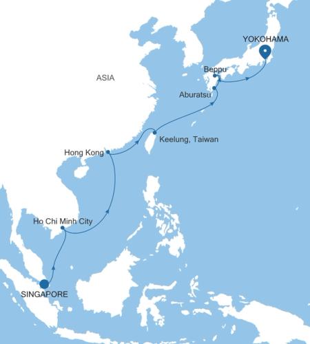 Singapore to Yokohama (Tokyo)