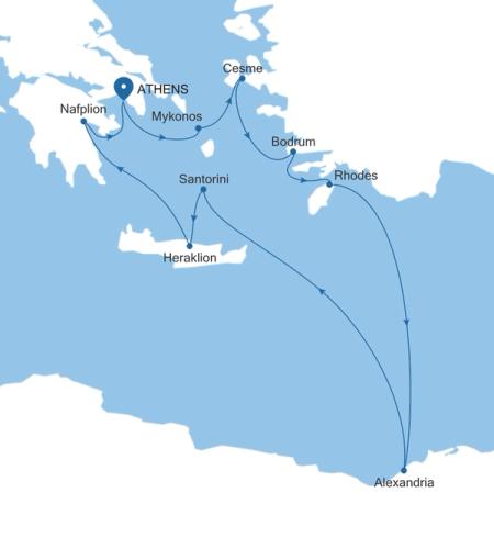 Athens (Piraeus) to Athens (Piraeus)