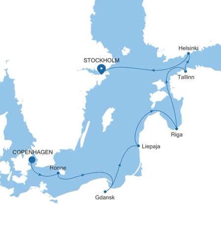 Copenhagen a Stockholm
