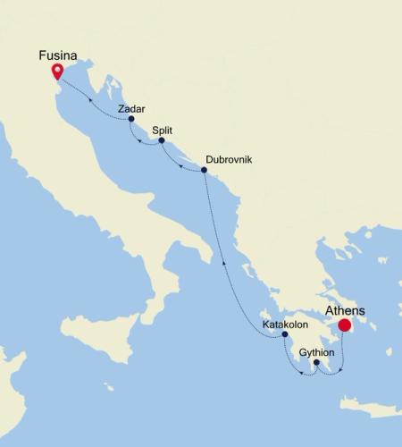 Athens (Piraeus) to Fusina (Venice)