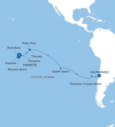 Valparaiso nach Papeete (Tahiti)