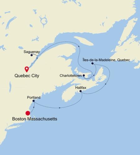 Boston Massachusetts a Quebec City