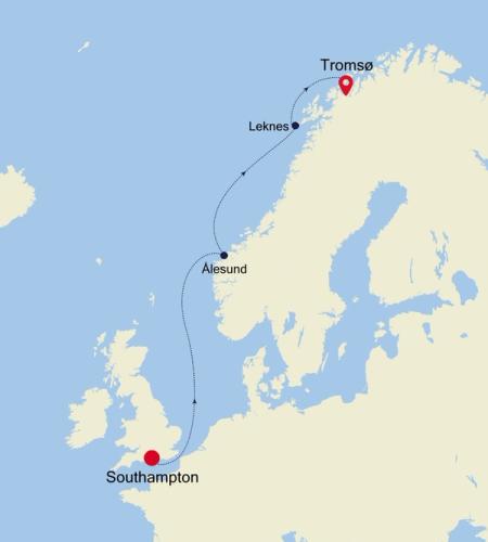 Southampton a Tromsø