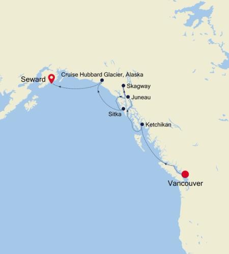 Vancouver to Seward (Anchorage, Alaska)