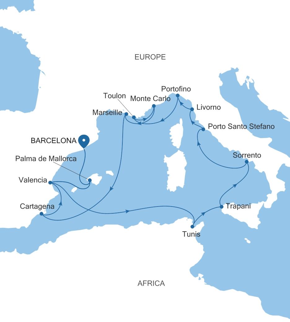 BARCELONA TO BARCELONA