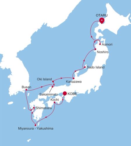 Kobe to Otaru (Hokkaido)