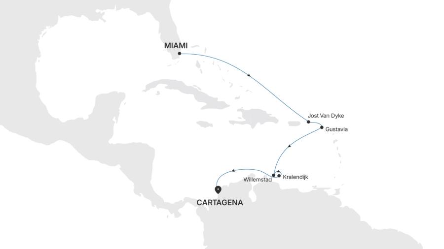 Miami, FL to Cartagena