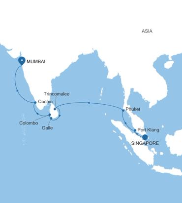 Singapore nach Mumbai