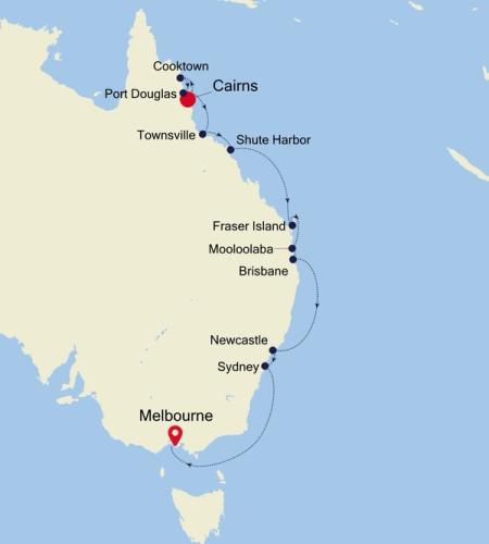 Cairns to Melbourne