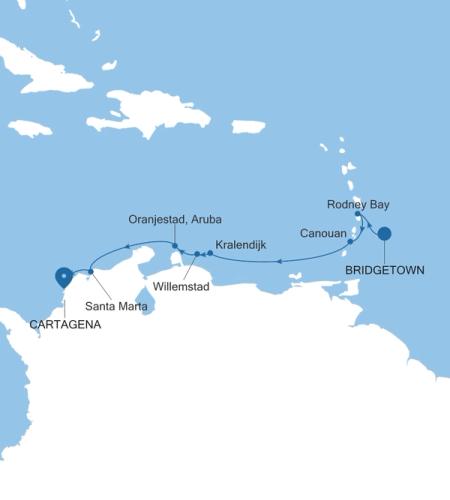 Bridgetown to Cartagena