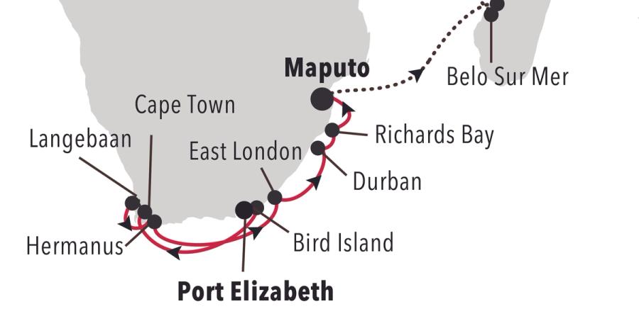 Port Elizabeth nach Maputo