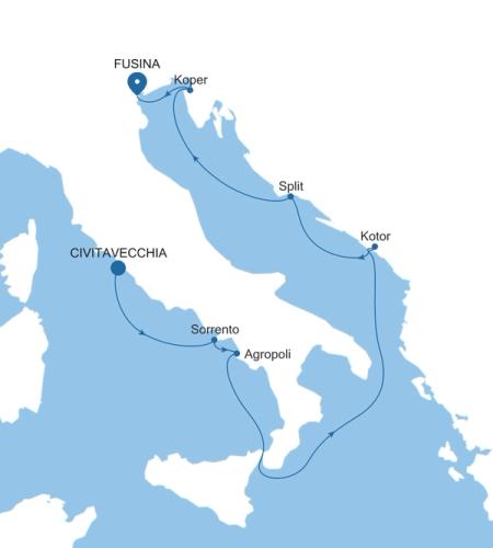 Civitavecchia (Rome) to Fusina (Venice)