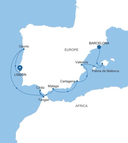 Barcelona to Lisbon