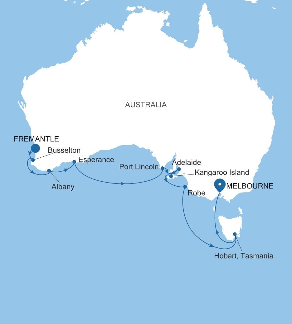 FREMANTLE (PERTH), WESTERN AUSTRALIA TO MELBOURNE